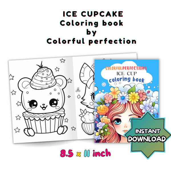 CUTE CUPCAKE Coloring book by Colorful perfection - Image 8