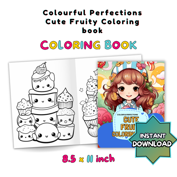 Colourful Perfection Cute Fruity Coloring book - Image 8