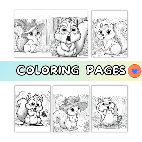 COLORFUL PERFECTION Goofy Squirrel COLORING BOOK - Image 6