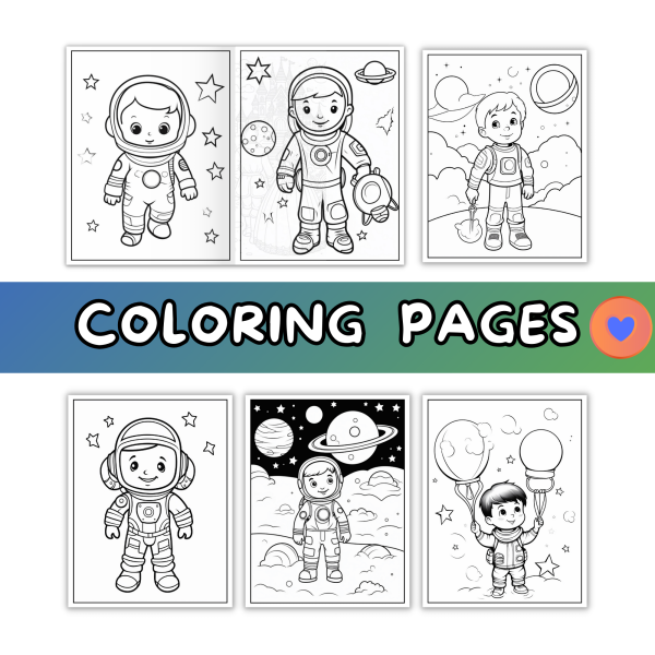 Space Ship Coloring Book for  Kids by Colorful Perfection - Image 6