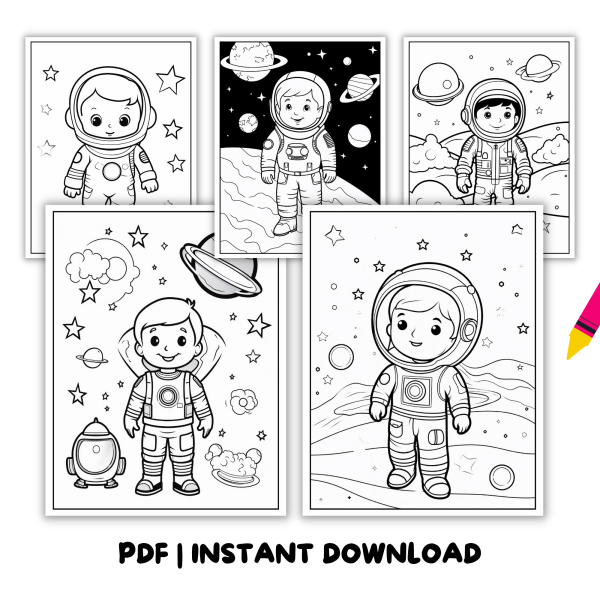 Space Ship Coloring Book for  Kids by Colorful Perfection - Image 3