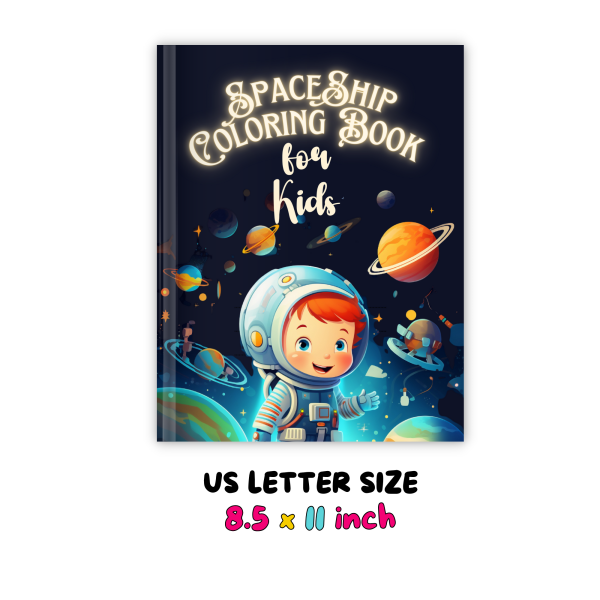 Space Ship Coloring Book for  Kids by Colorful Perfection - Image 4