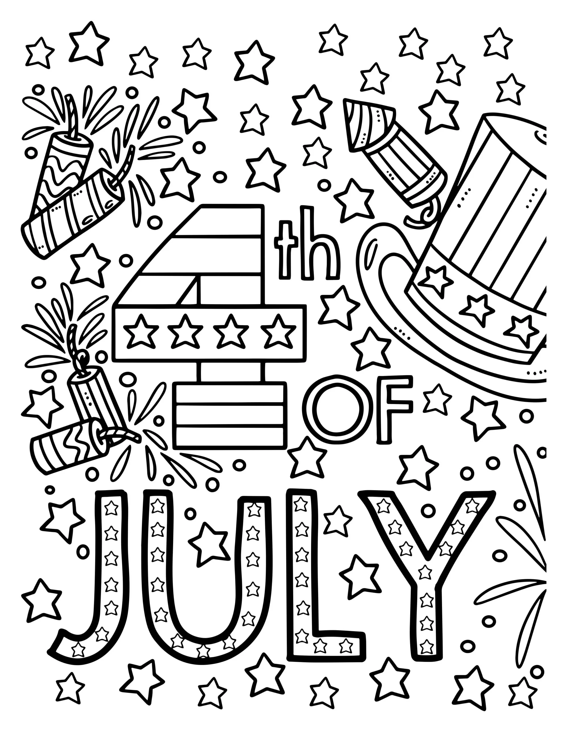 4th of July Coloring Pages