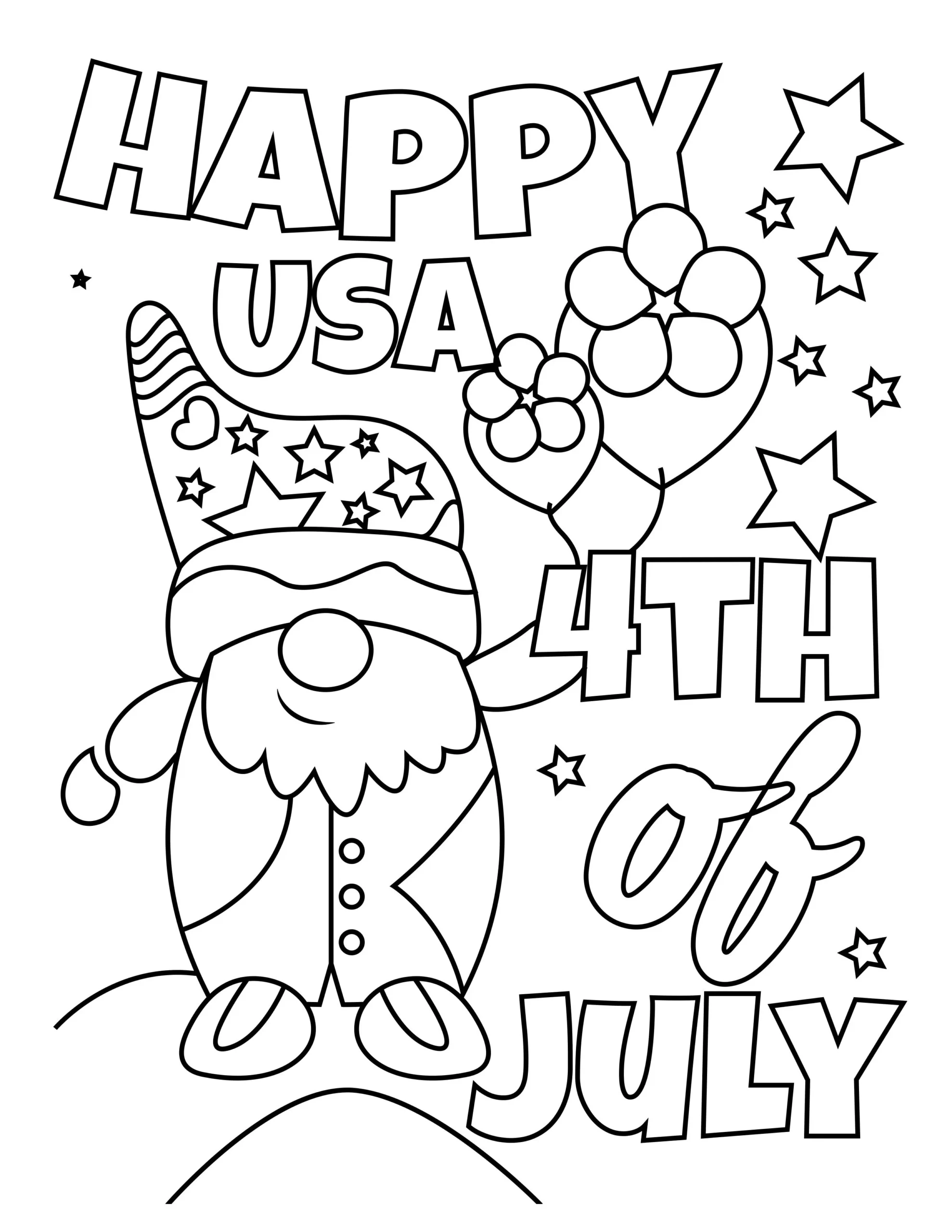 4th of July Coloring Pages