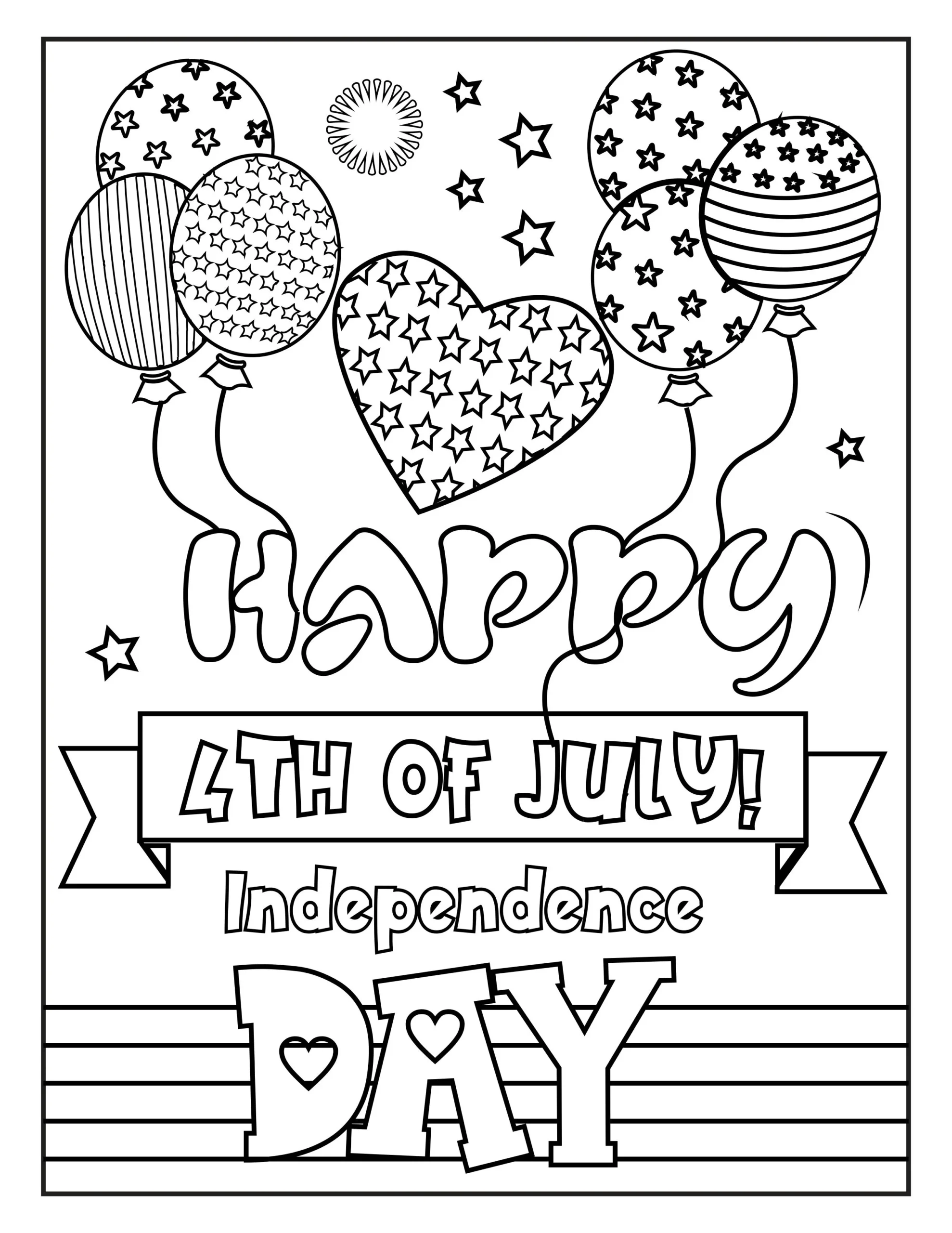 4th of July Coloring Pages