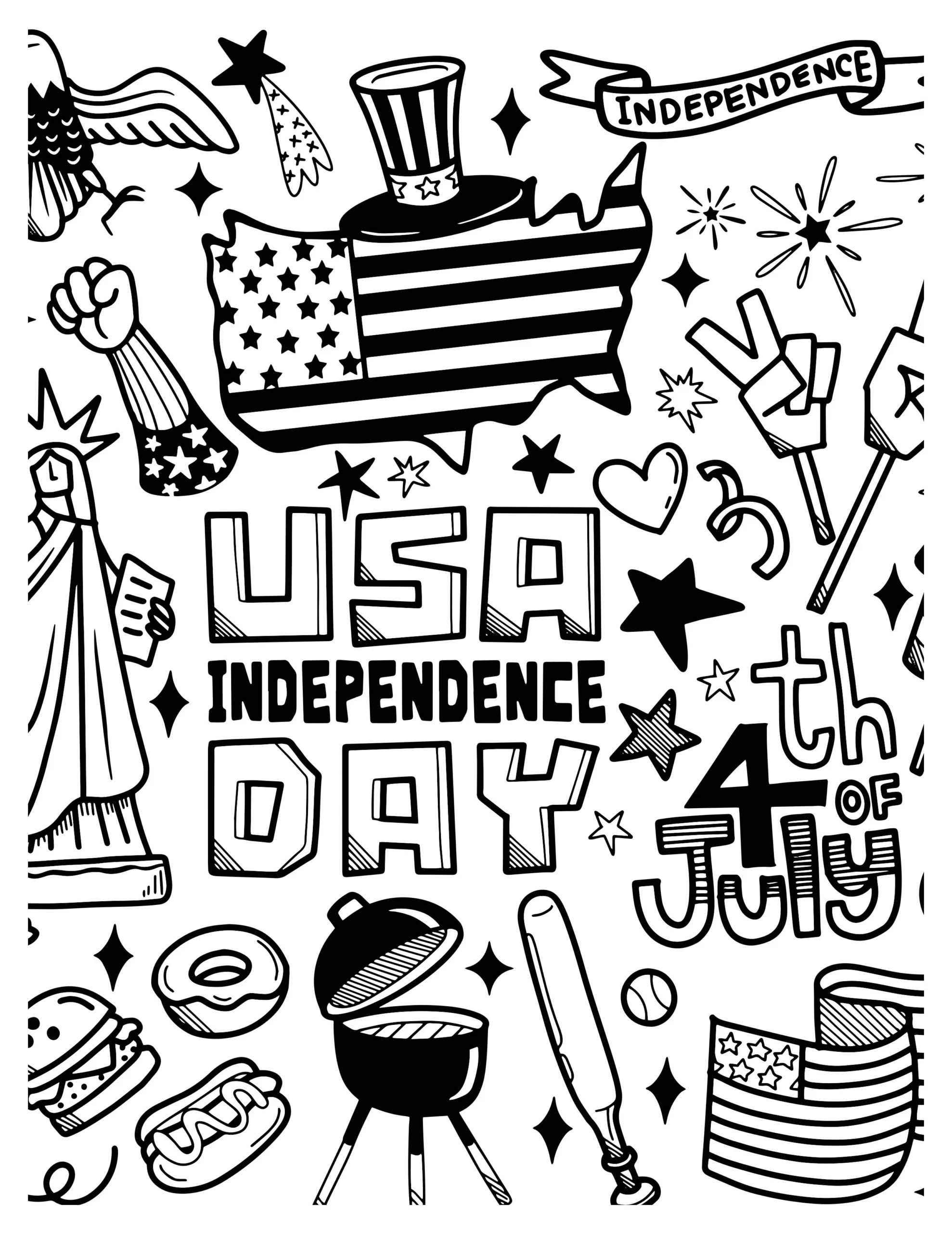 4th of July Coloring Pages
