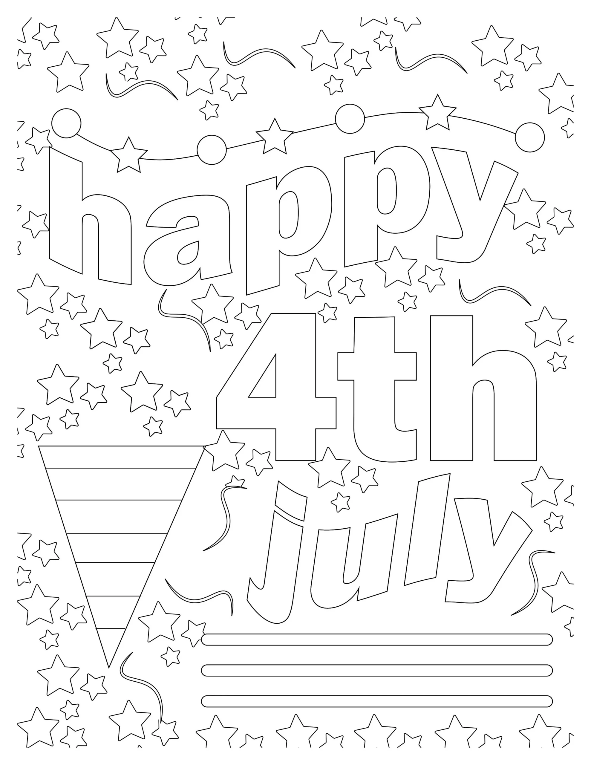  Festive Fireworks And Stars Design