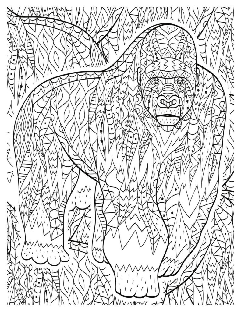 Advanced Mandala Gorilla Animal