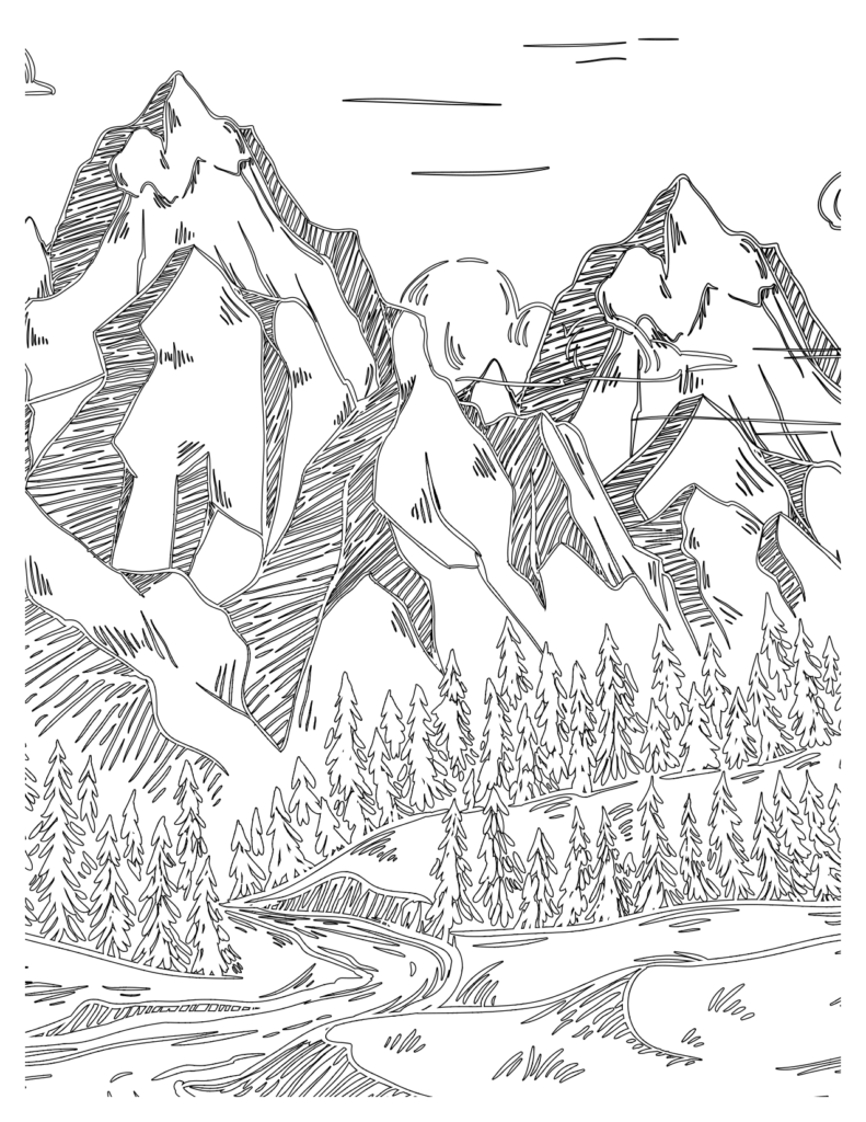  Artistic Interpretation Of Mountain Scenery