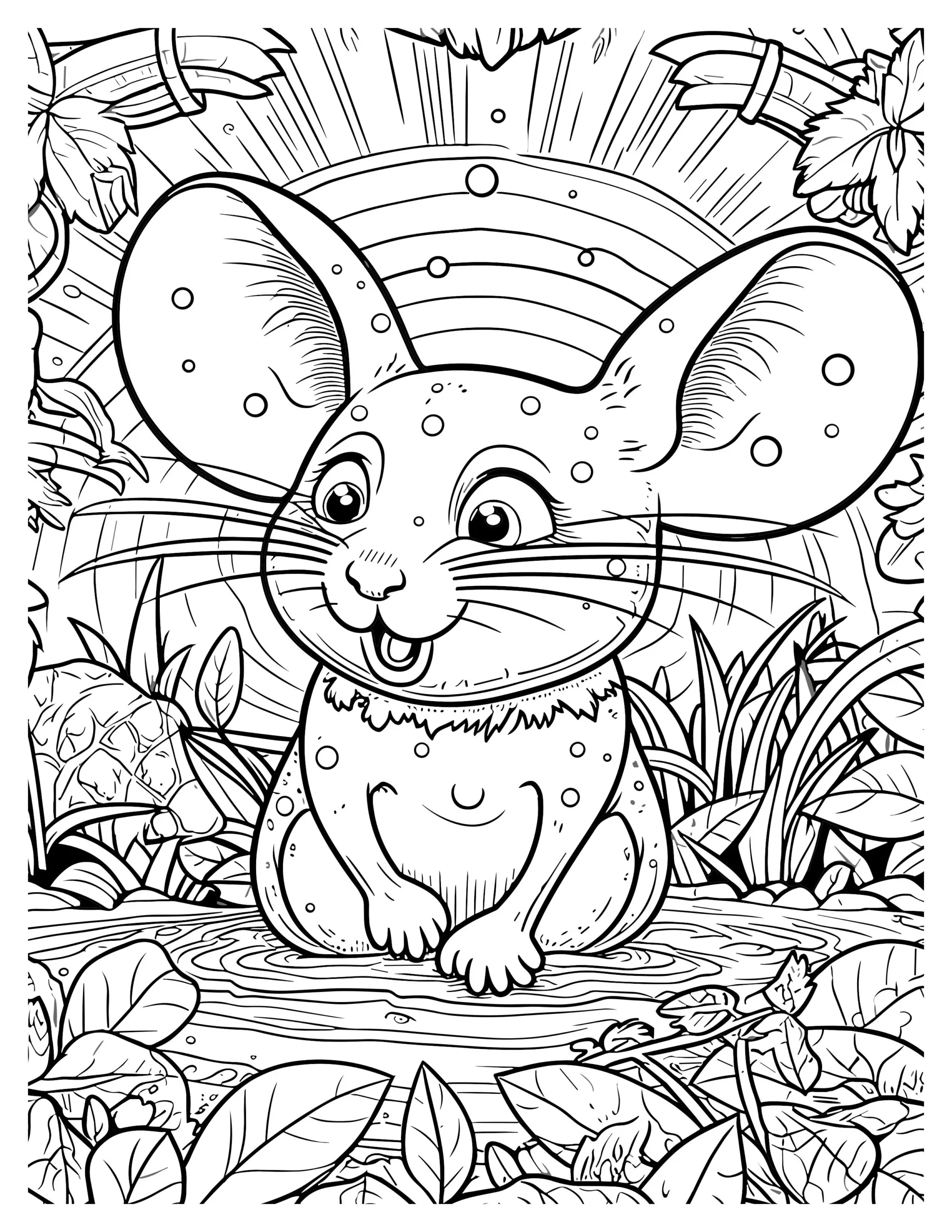 Happy Mouse In The Garden