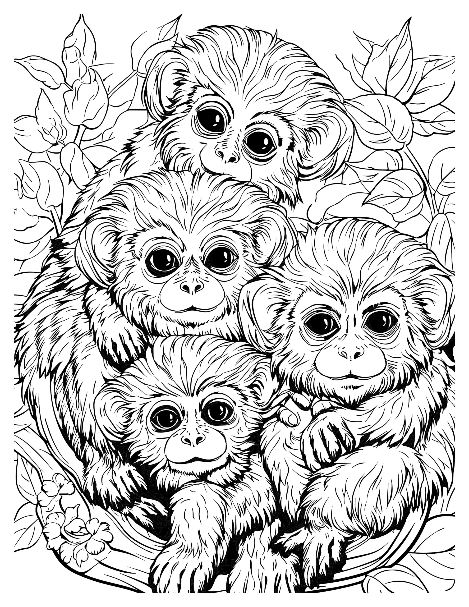 Cuddly Baby Monkeys