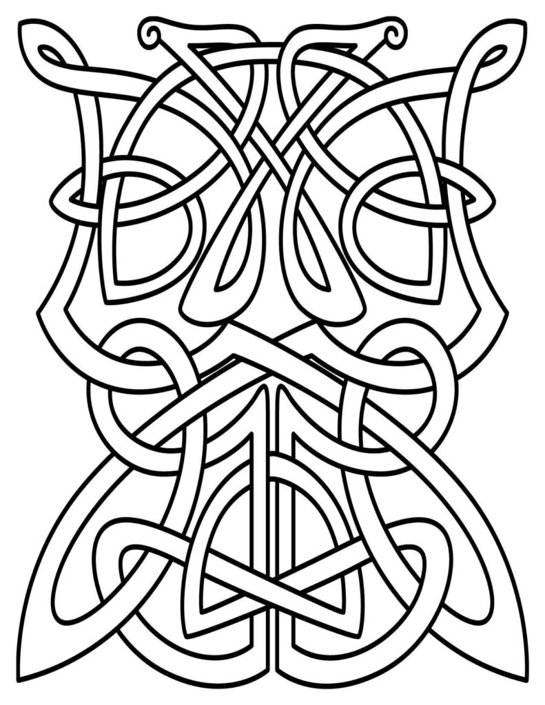 Beautiful Butterfly Celtic mandala coloring pages