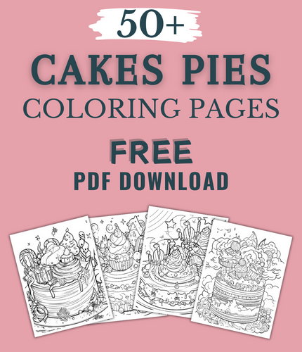 47 Cakes & Pies Coloring Pages Creations To Fun For Everyone (FREE DOWNLOAD)