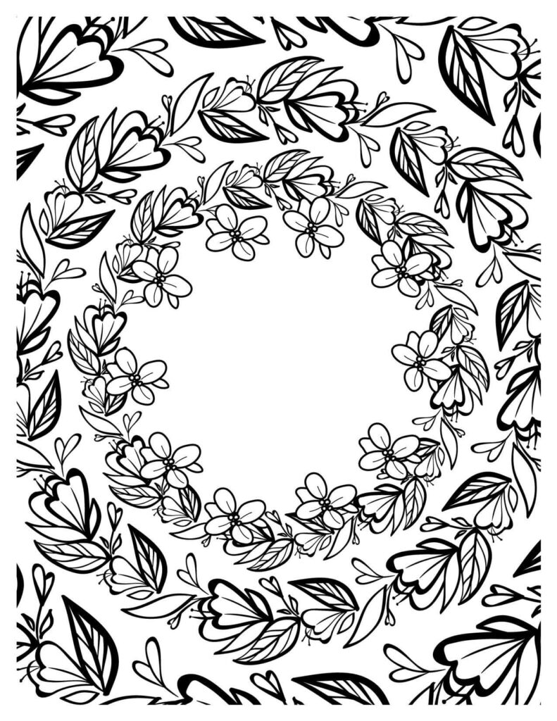 Captivating Floral Halo flowers coloring pages 