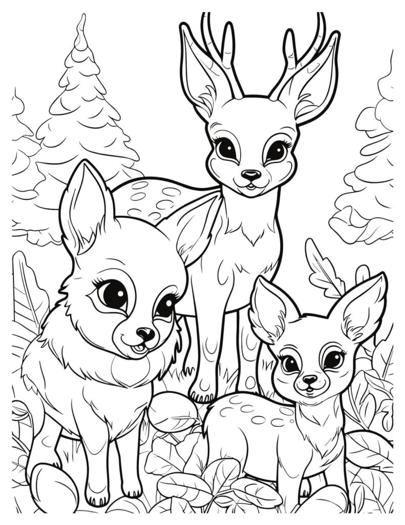 Forest Friend Coloring Pages