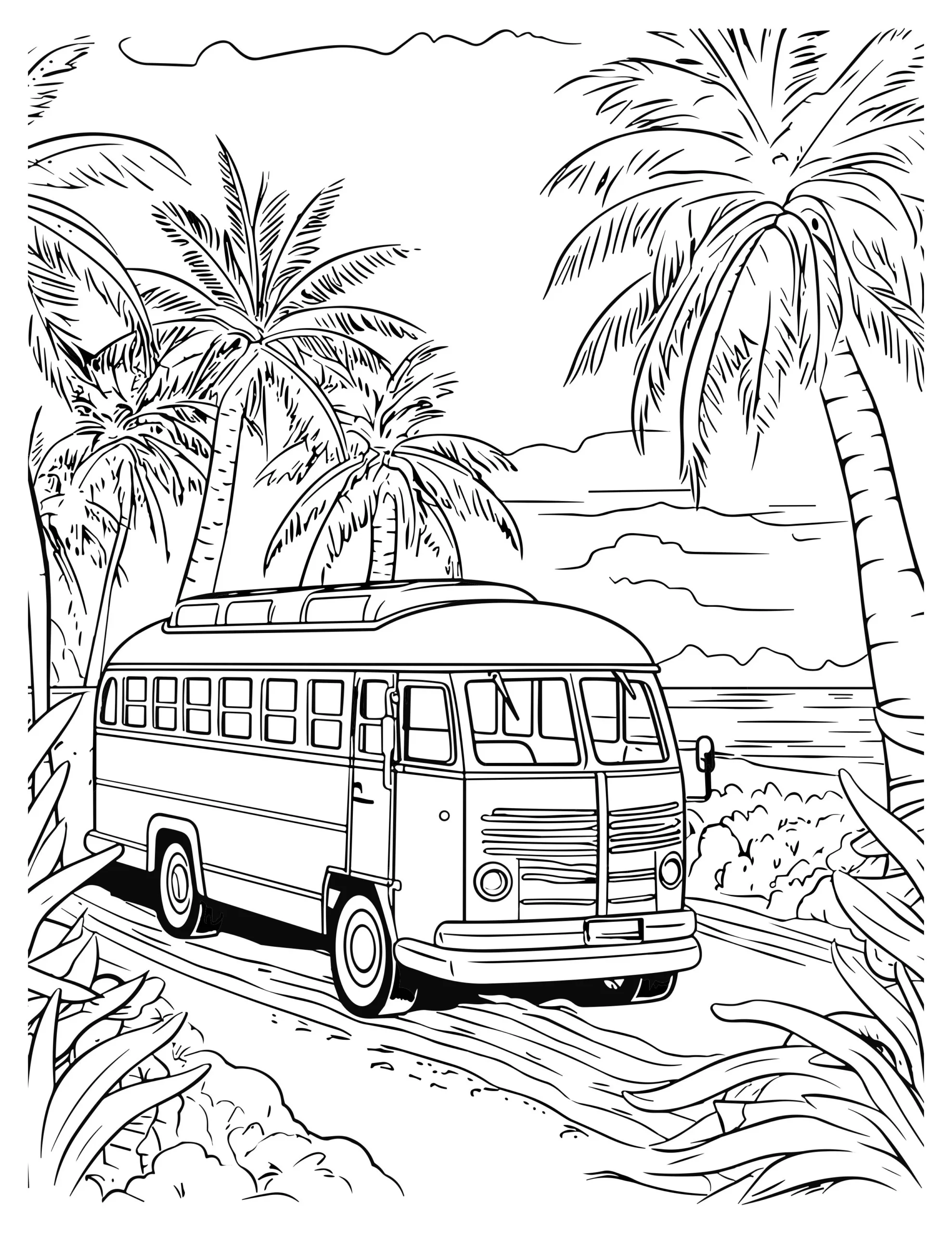 City Escape Coloring Page