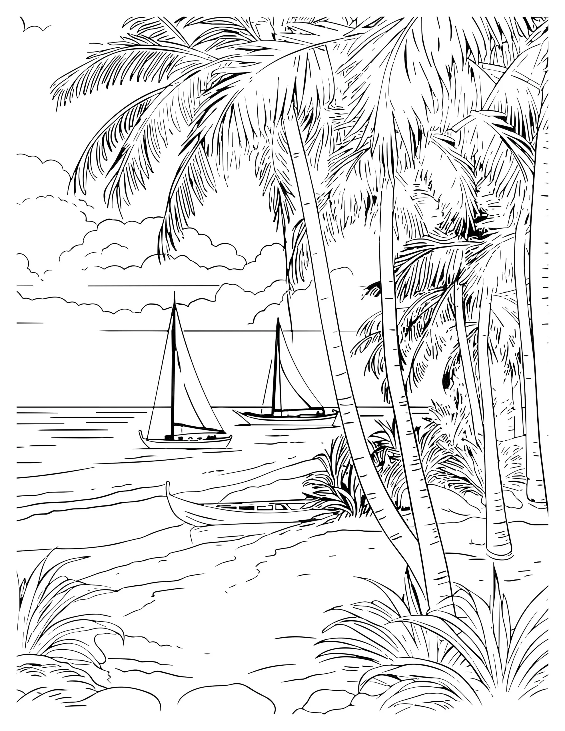 City Escape Coloring Page