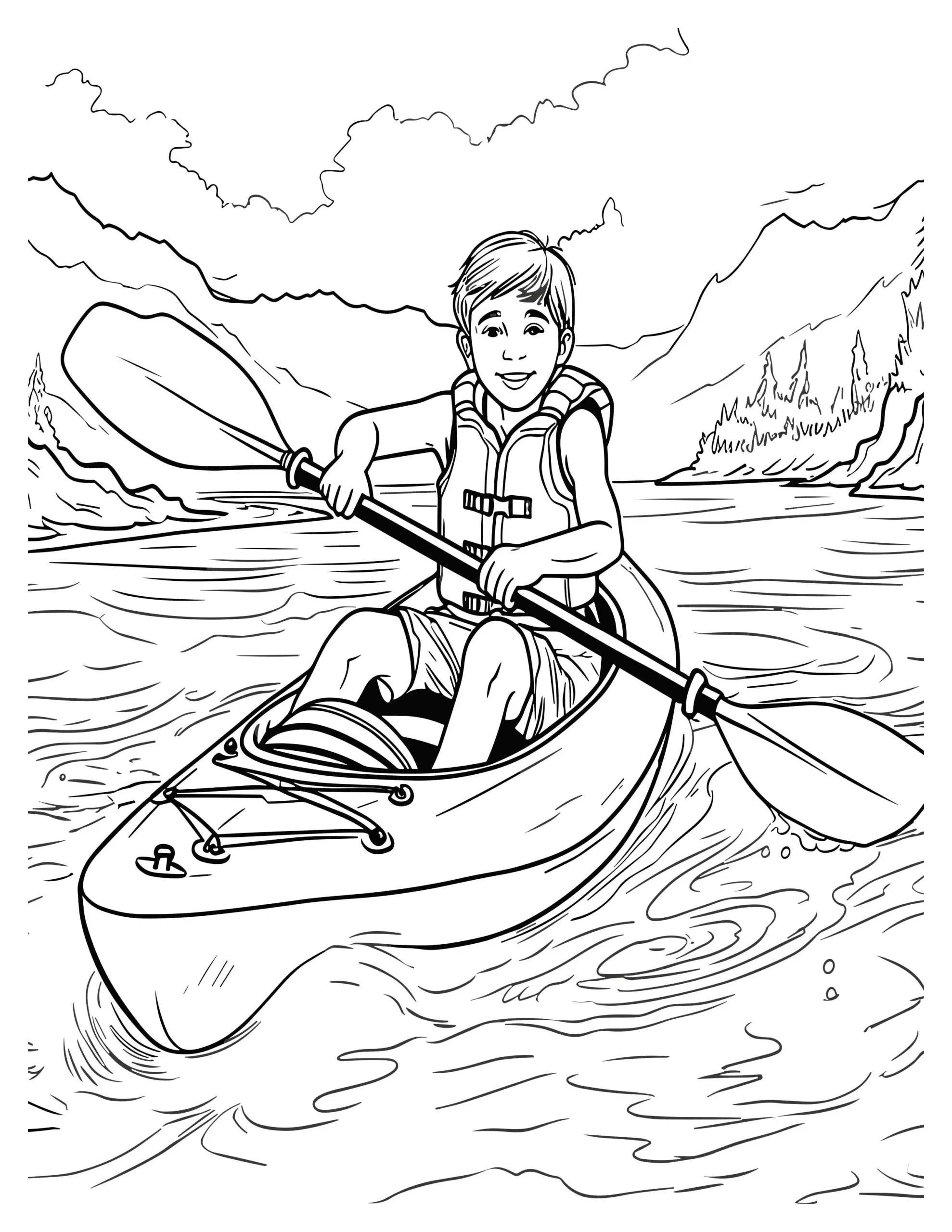 City Escape Coloring Page