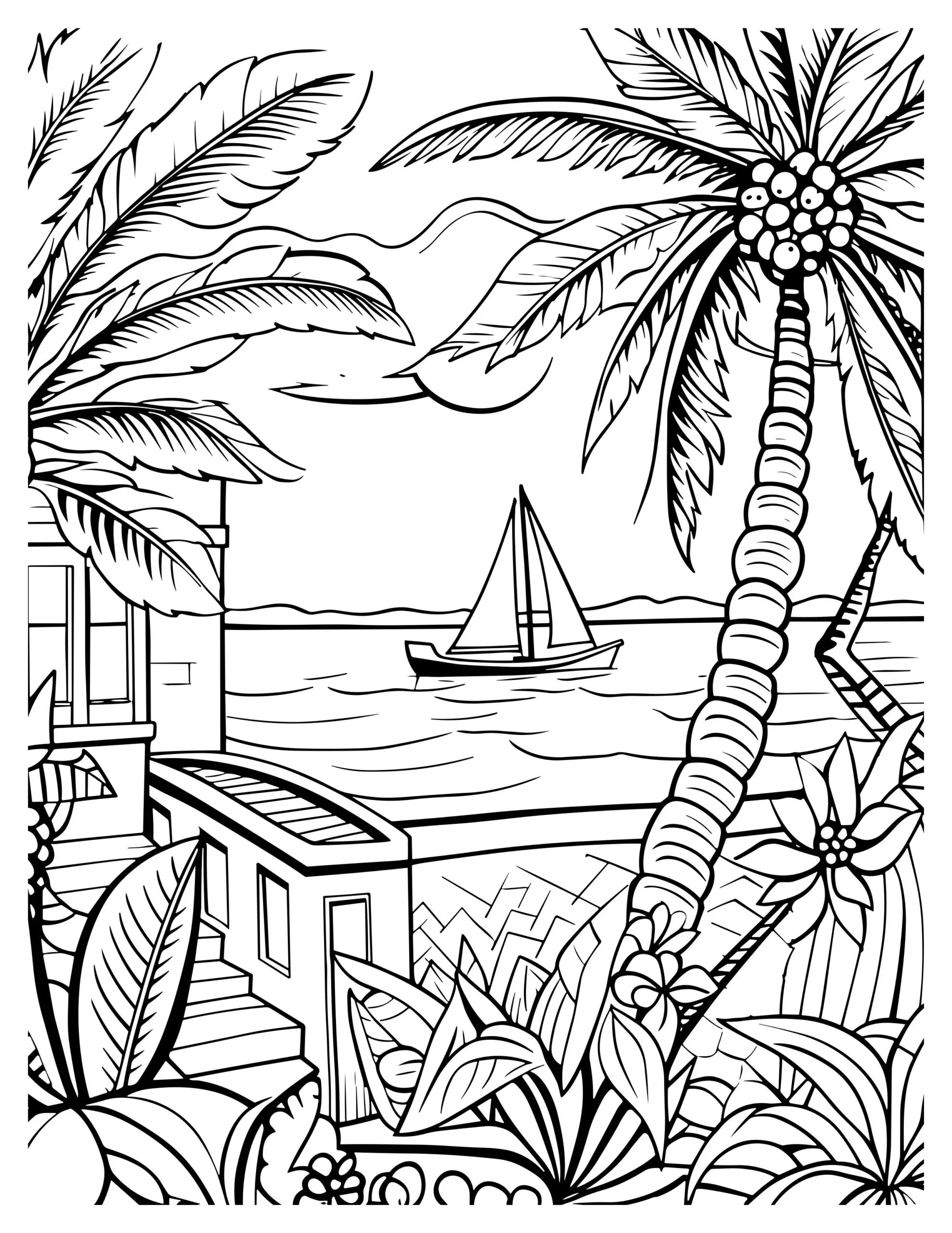 City Escape Coloring Page