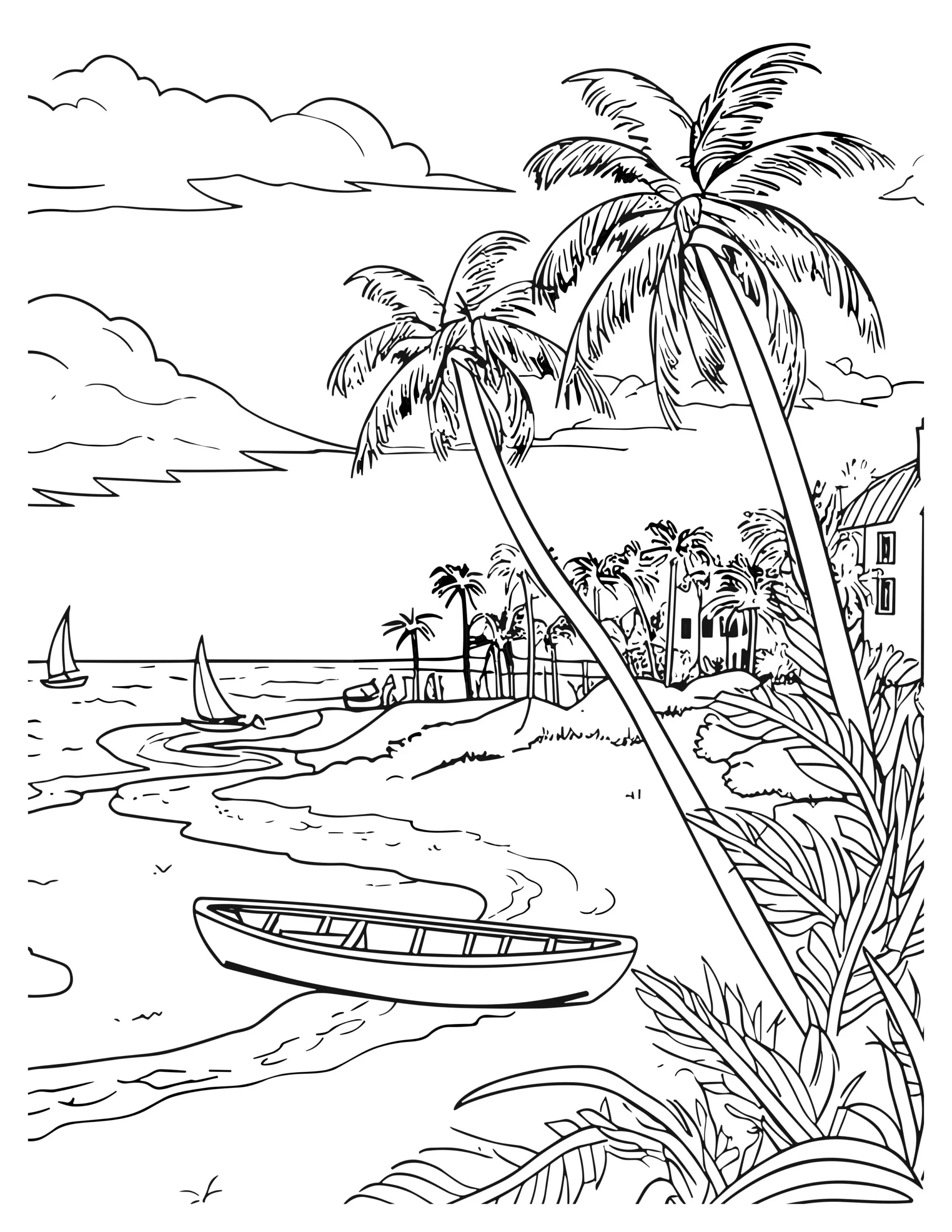 City Escape Coloring Page