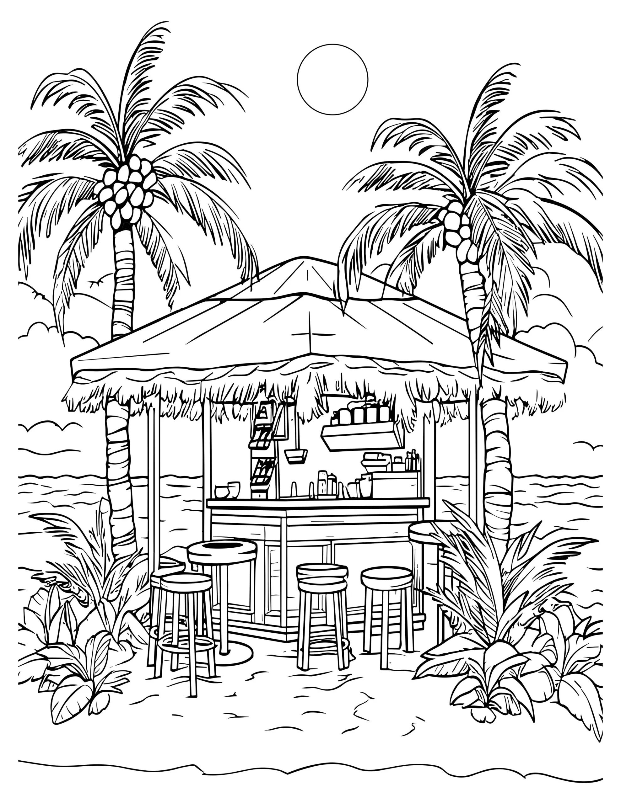 Tropical Beachside Bar