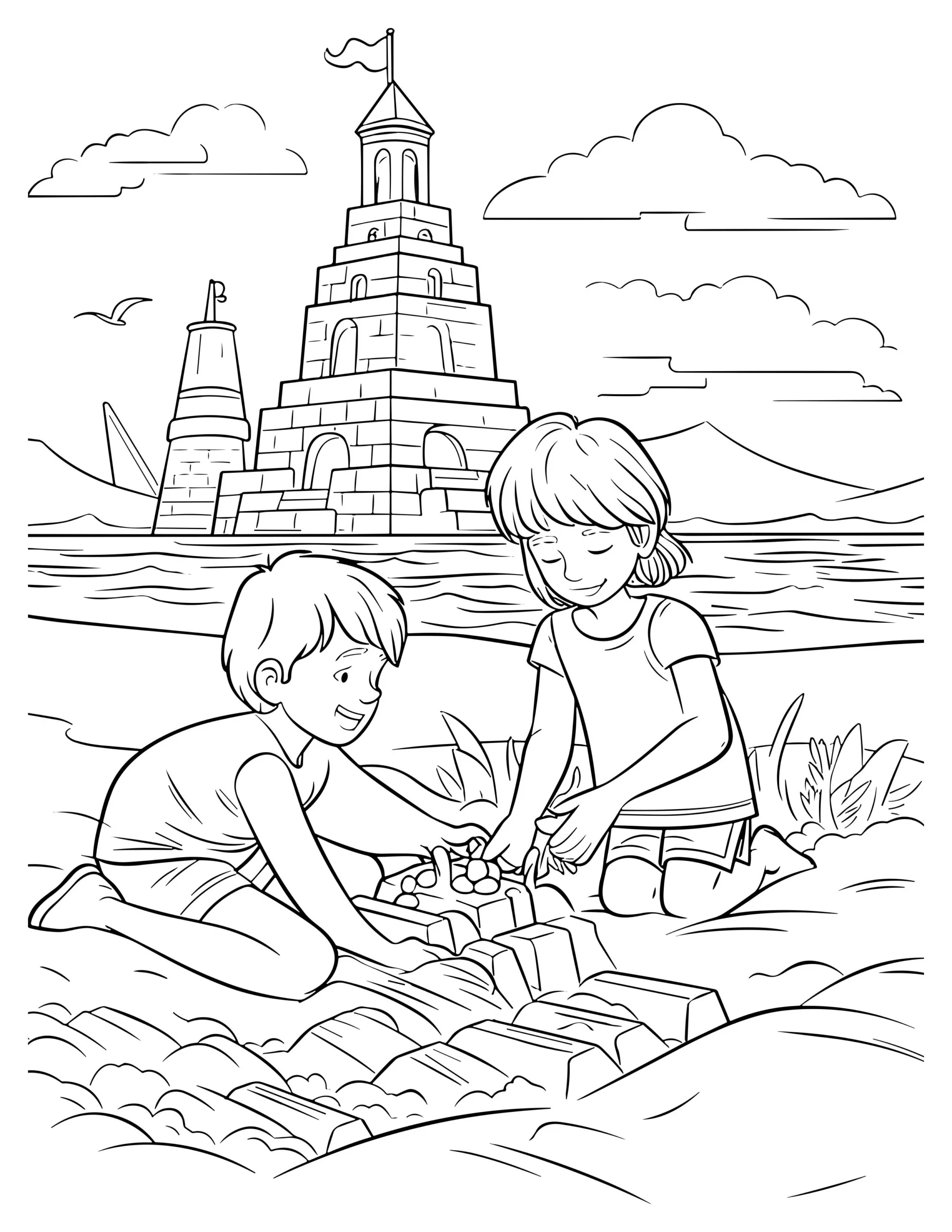 Building Sandcastles By The Lighthouse