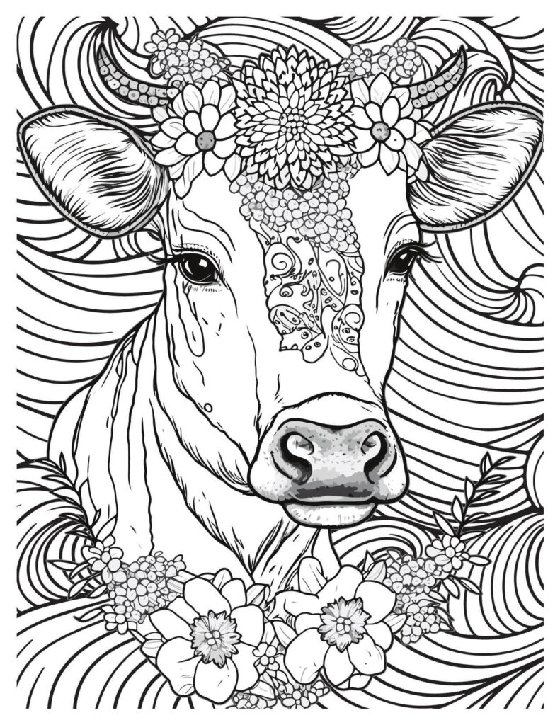  Cow With Flowers On Head 
