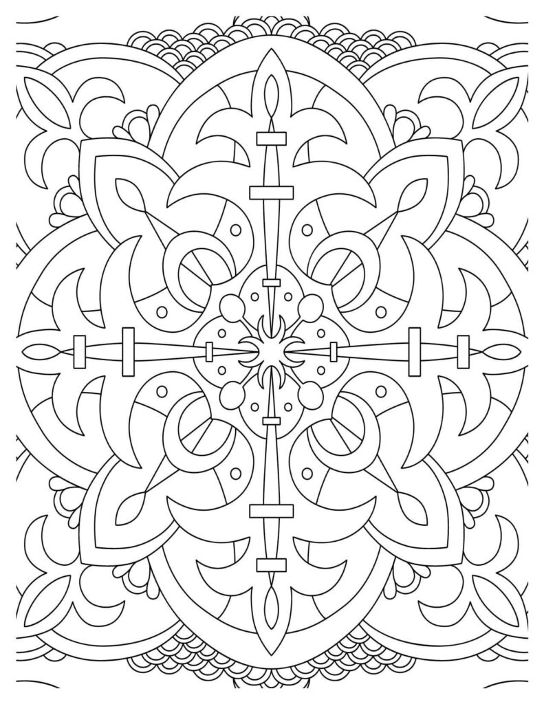 Daggers Celtic Knotwork mandala coloring pages 