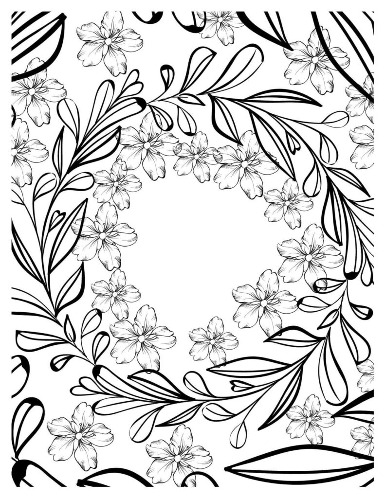 Dancing Petals flowers Coloring Pages