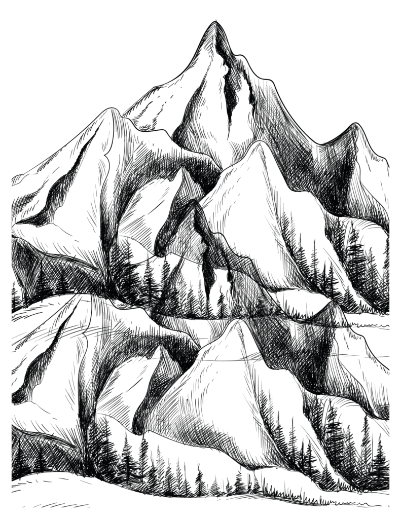  Dark Shade Rocky Mountain Coloring Pages