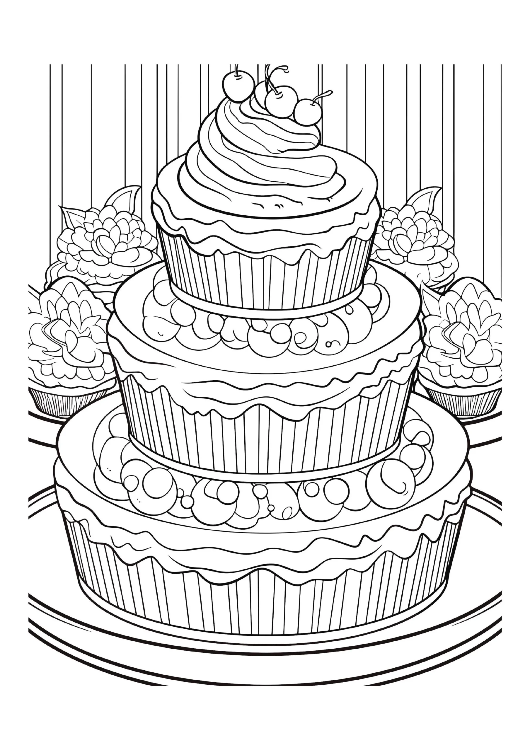 Decadent Cake Coloring Pages