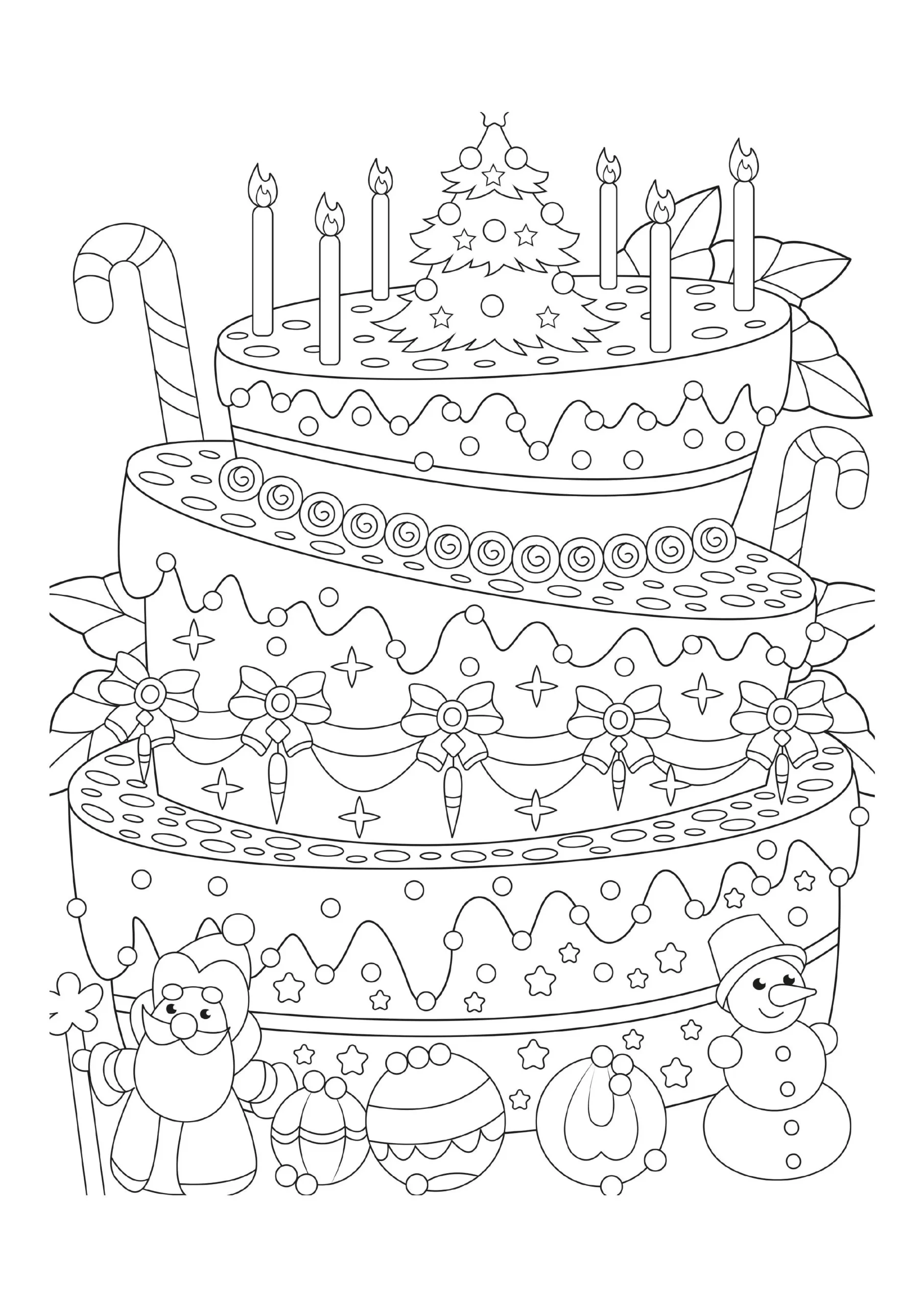 Decadent Cake Coloring Pages