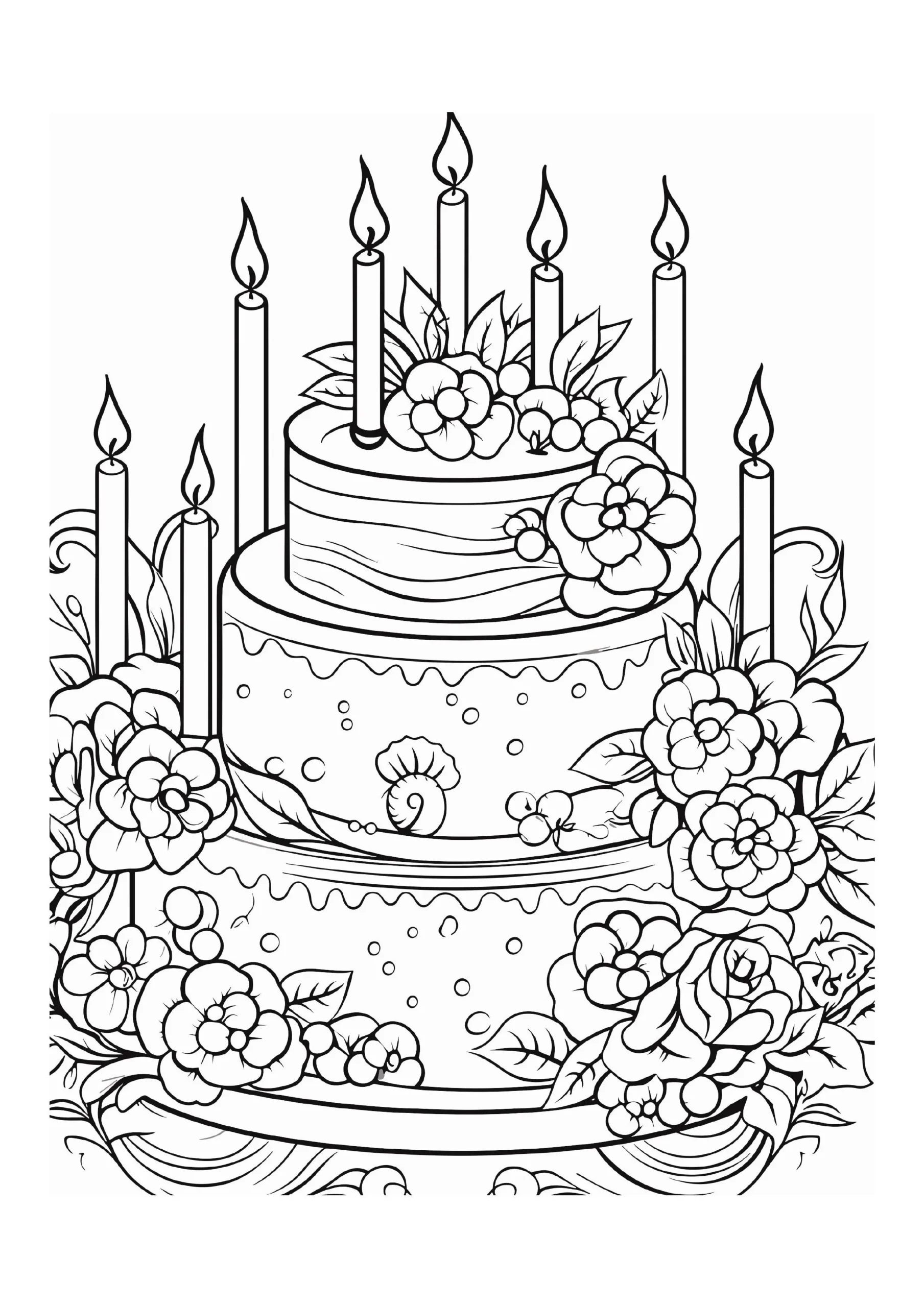 Decadent Cake Coloring Pages