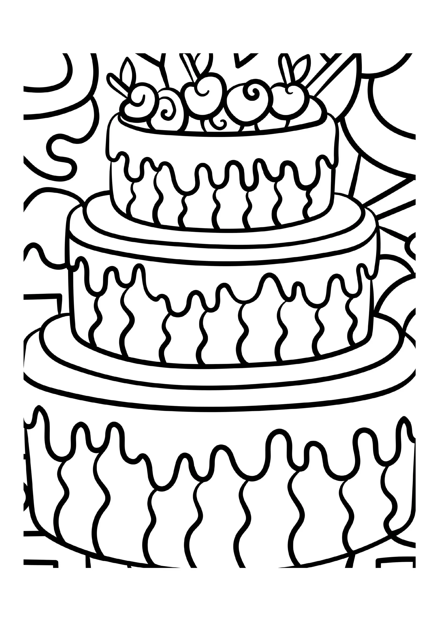 Decadent Cake Coloring Pages