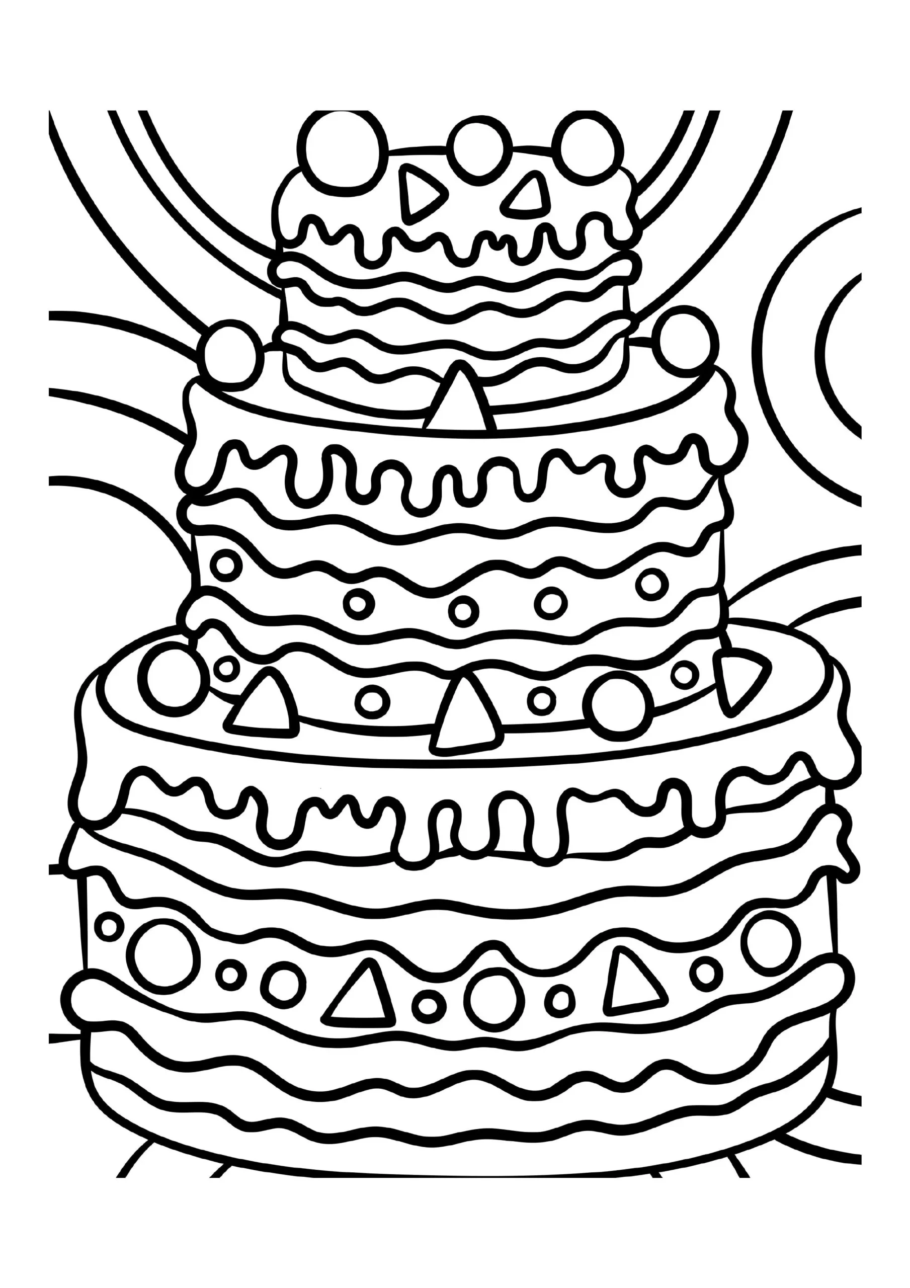 Decadent Cake Coloring Pages