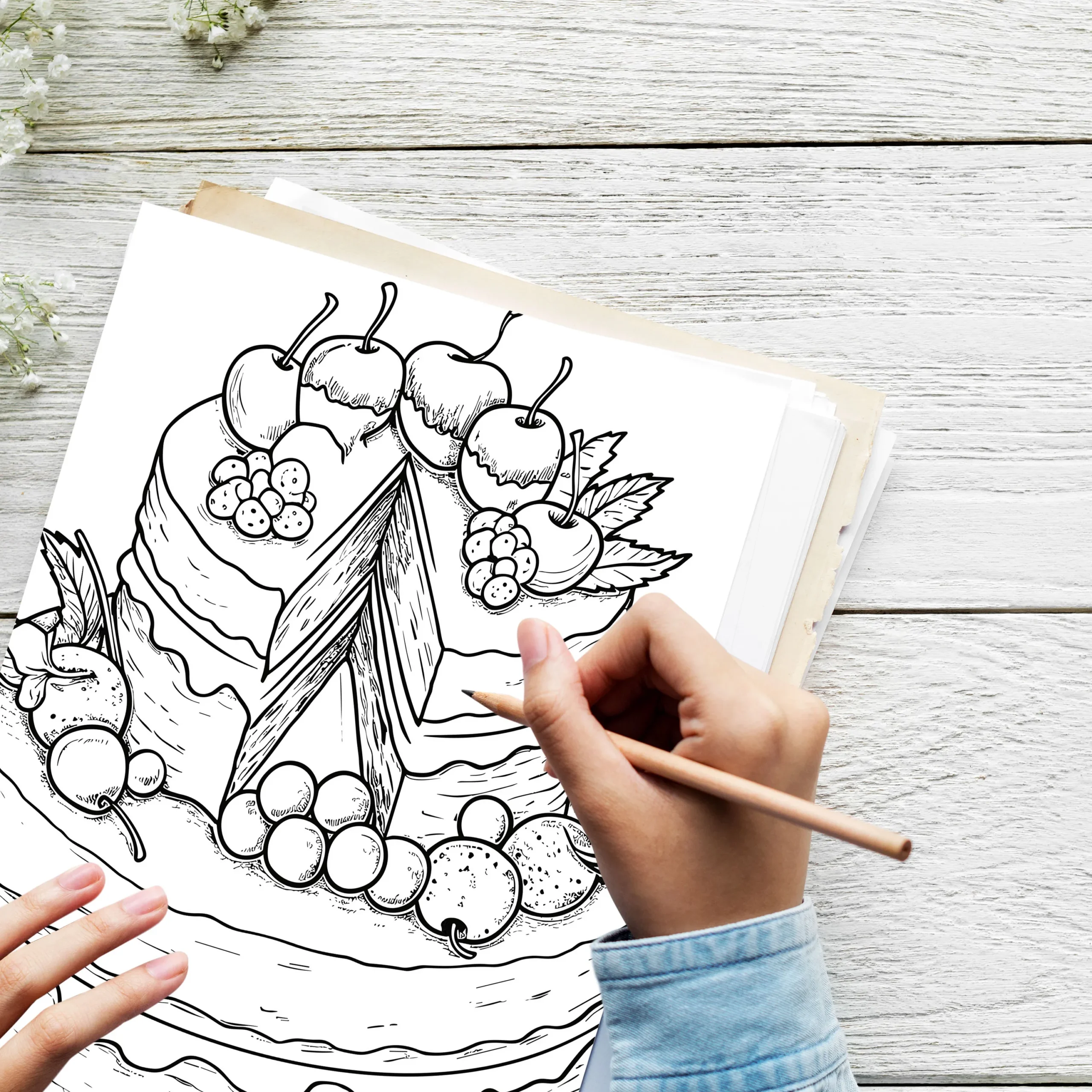 Decadent Cake Coloring Pages