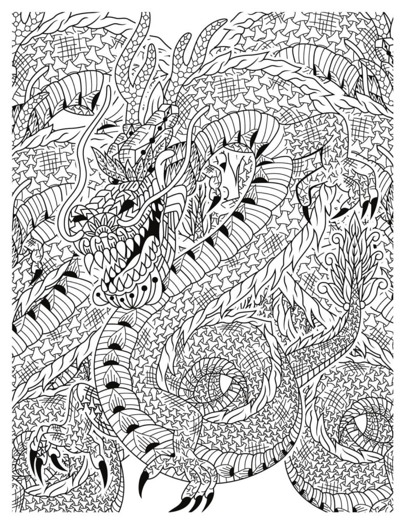 Dragon Illustration Pattern 