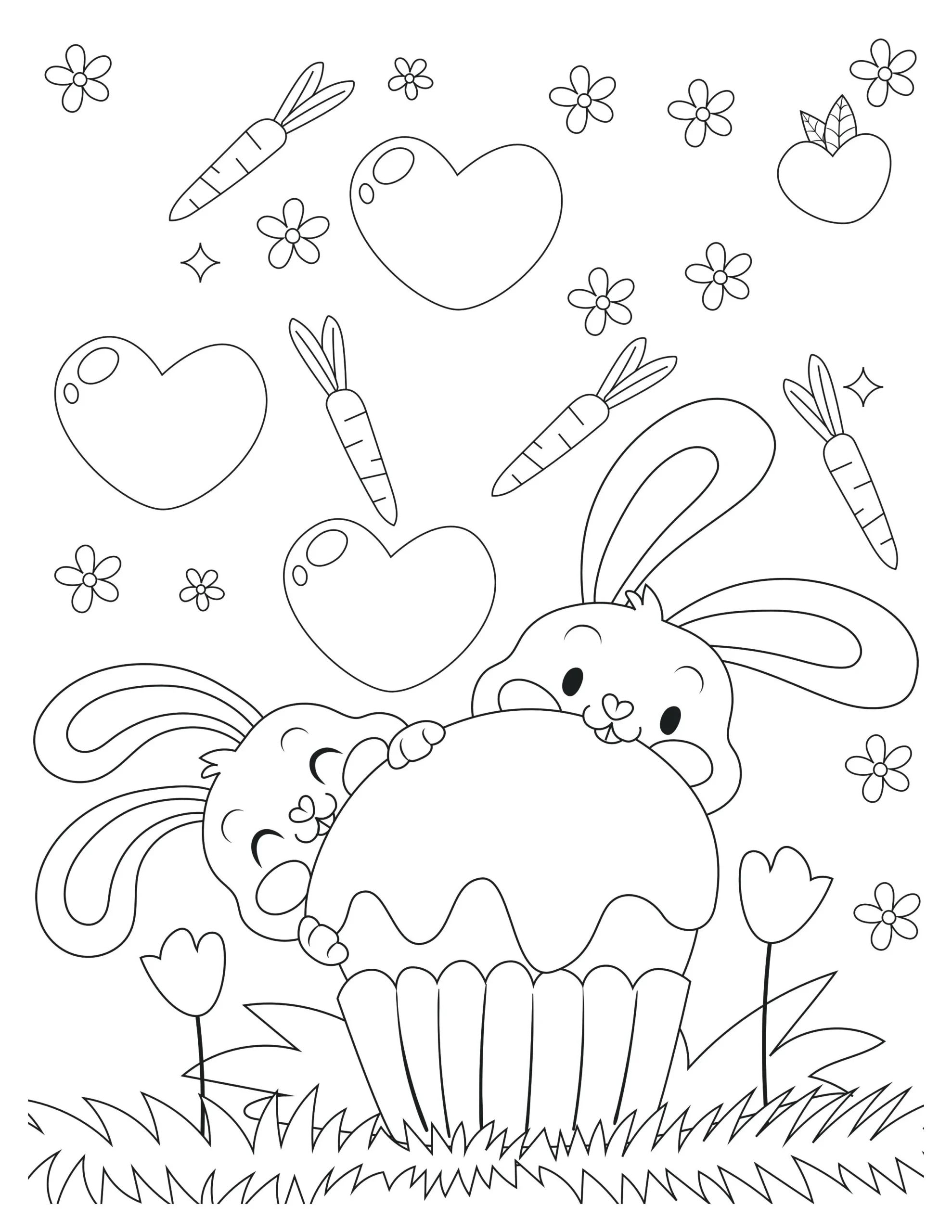 Bunnies and Giant Cupcake