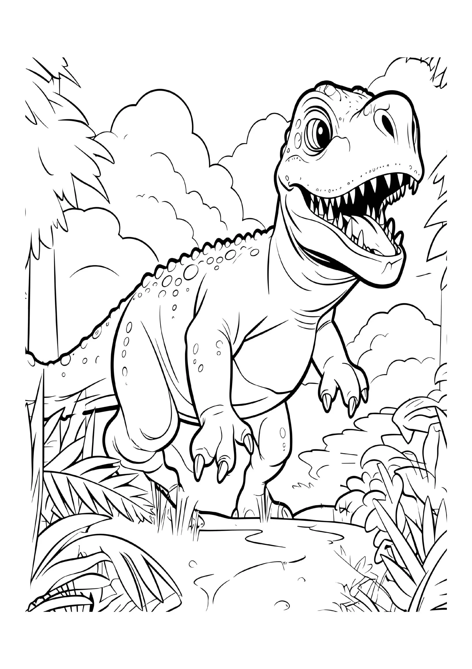 Fascinating Dinosaur Coloring Pages