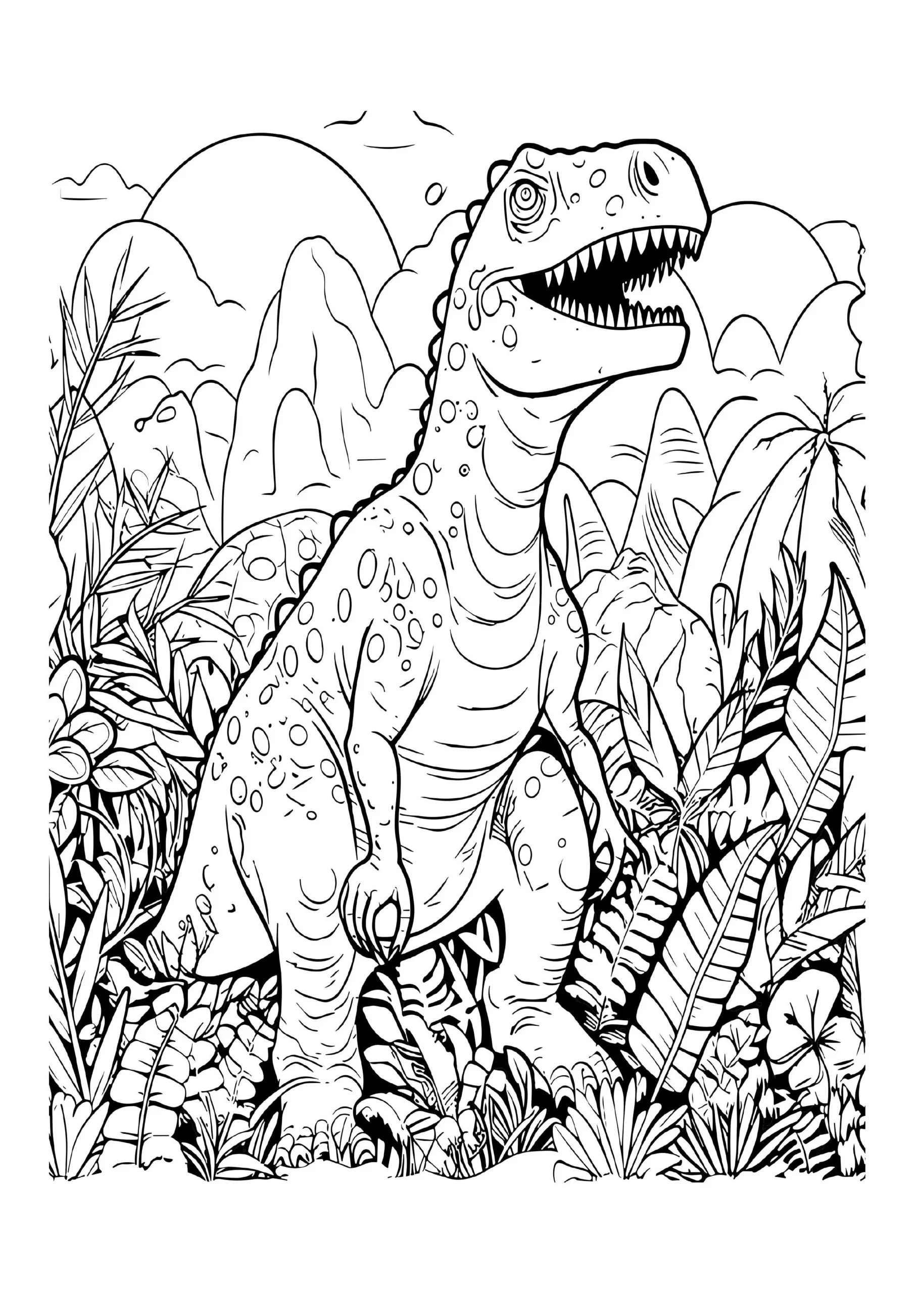  Dinosaur In Lush Jungle