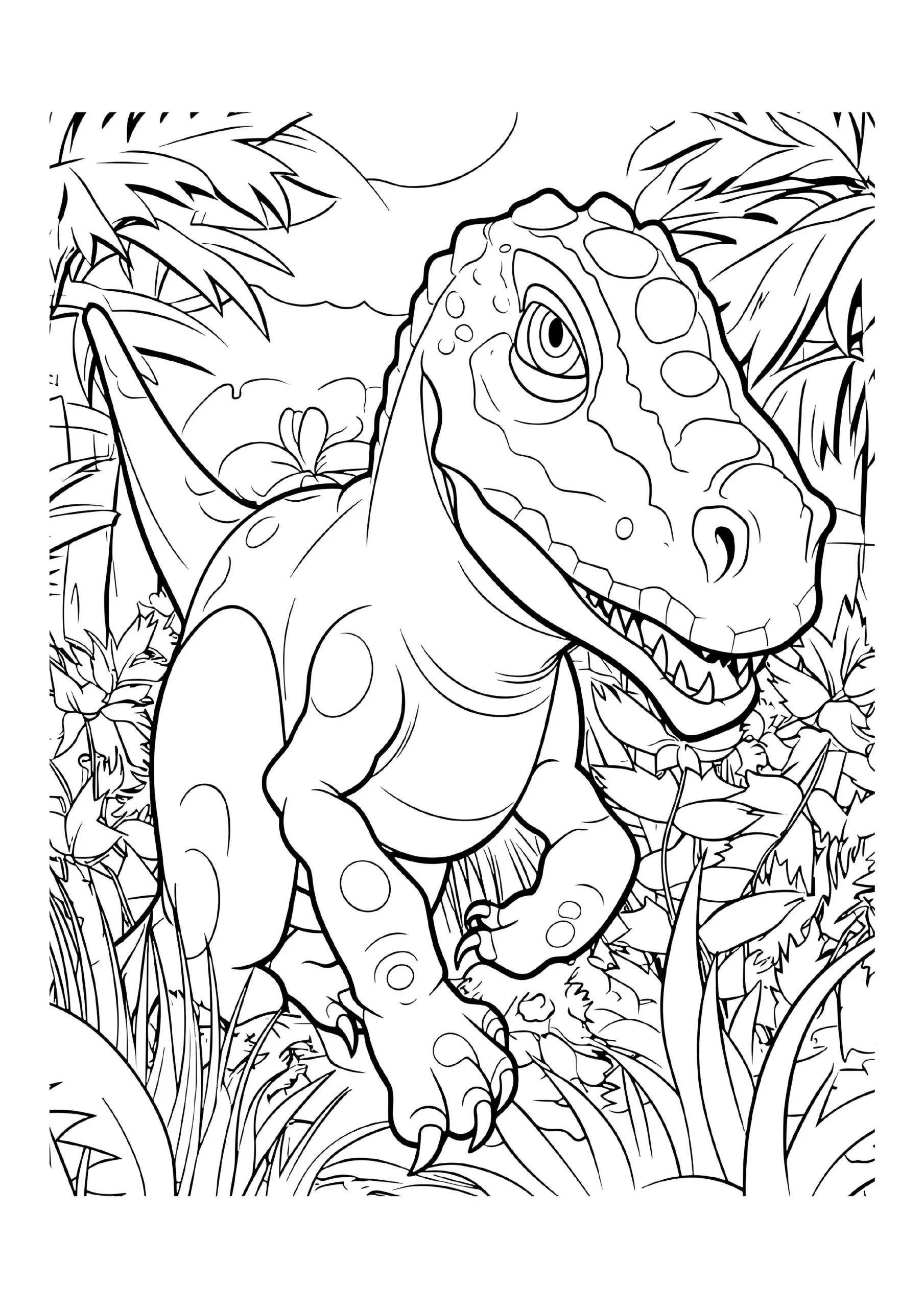 Dinosaur In Dense Vegetation