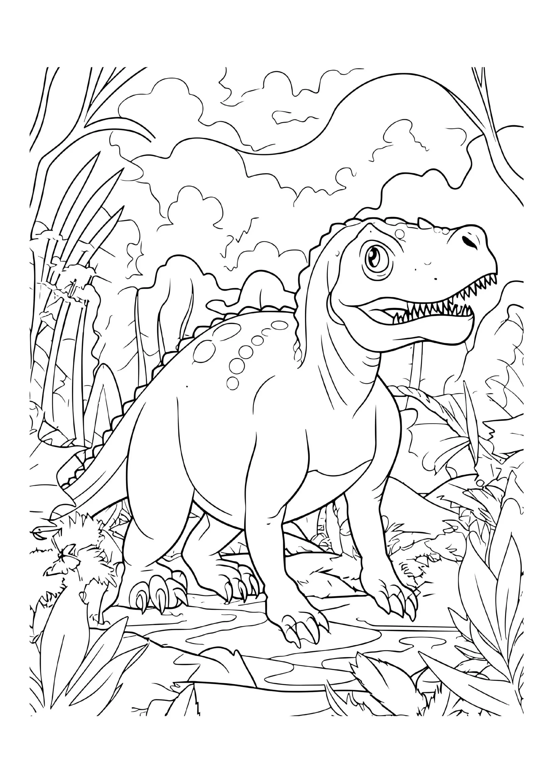 Dinosaur In Lush Wetlands