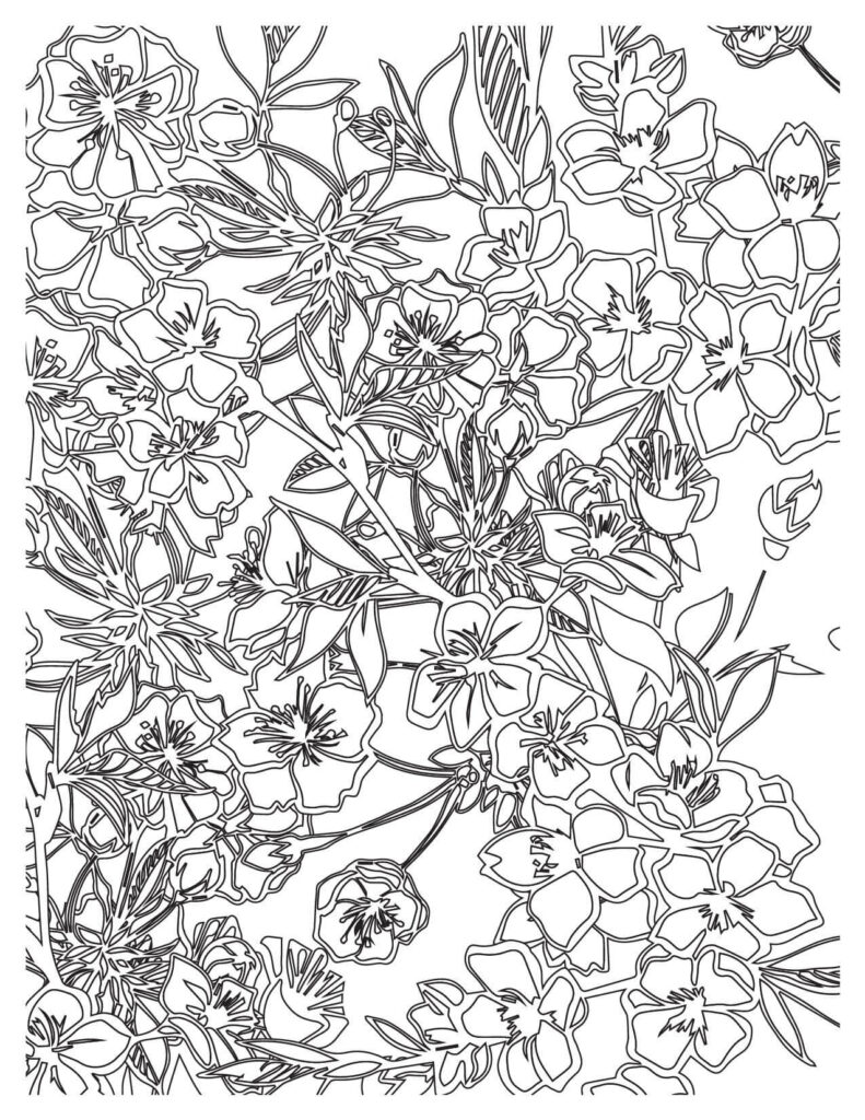 Floral Coloring Design