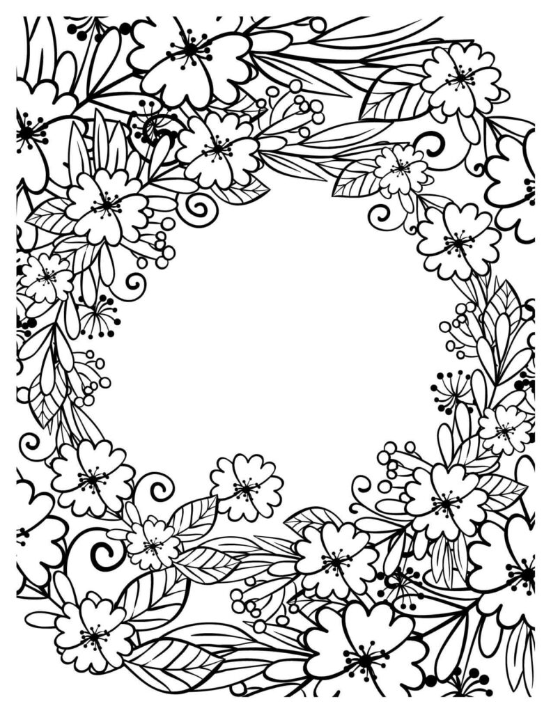 Floral Wreath With Dynamic Composition