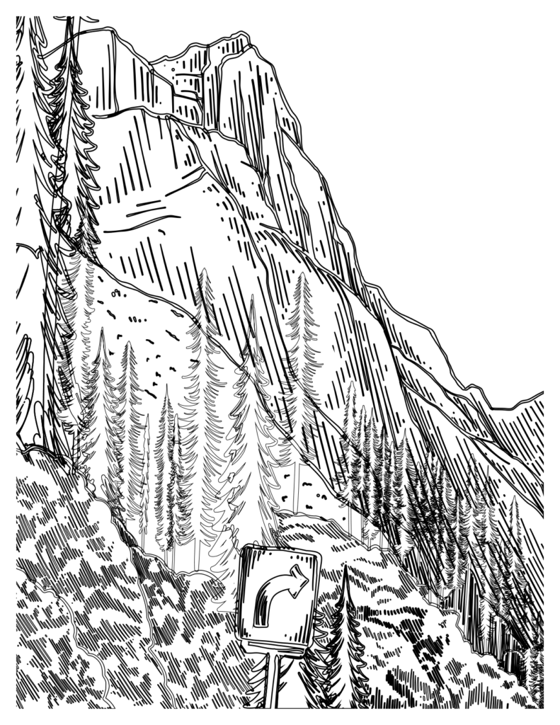 Ink And Sketch Serenade Of The Majestic Peak