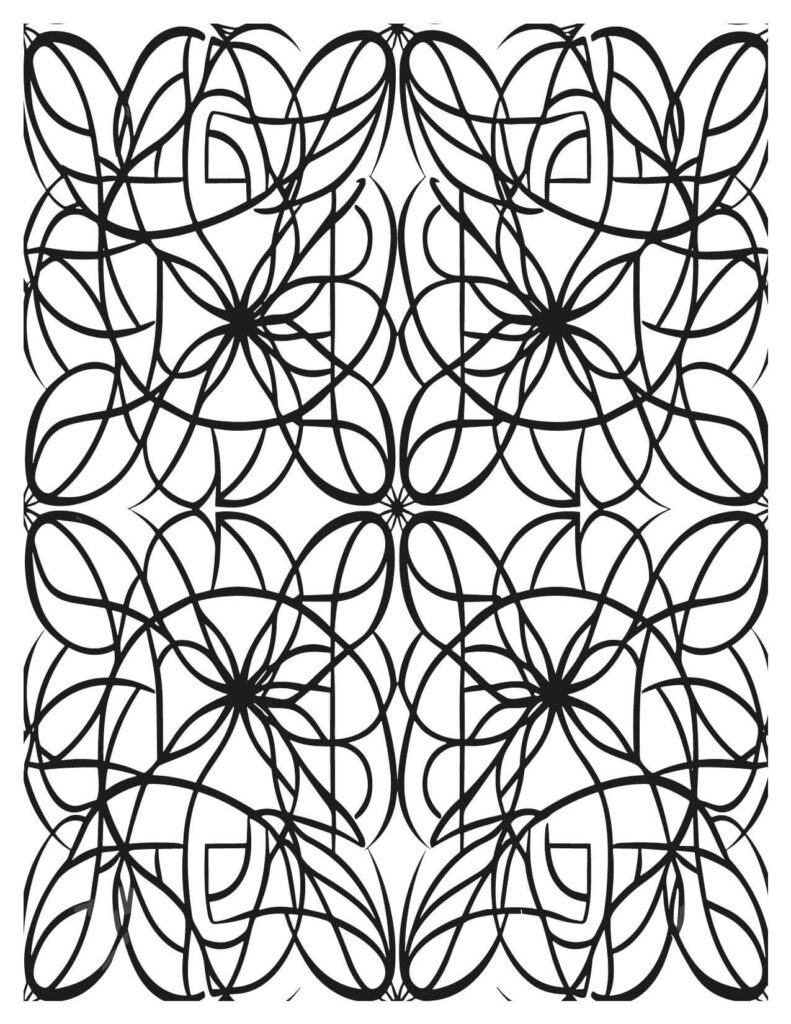 Isolated Abstract Illustration mandala coloring pages