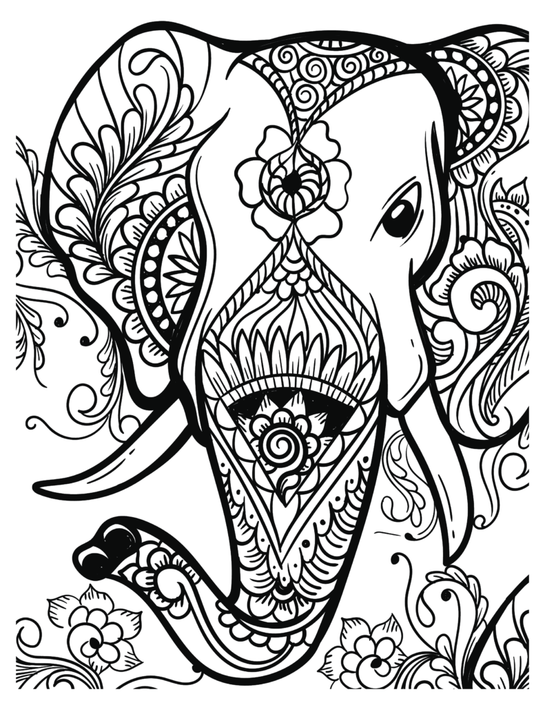 Elephant coloring Patterns