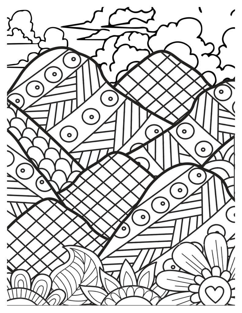 Mountain Adorn With Different Pattern
Mountain Coloring Pages