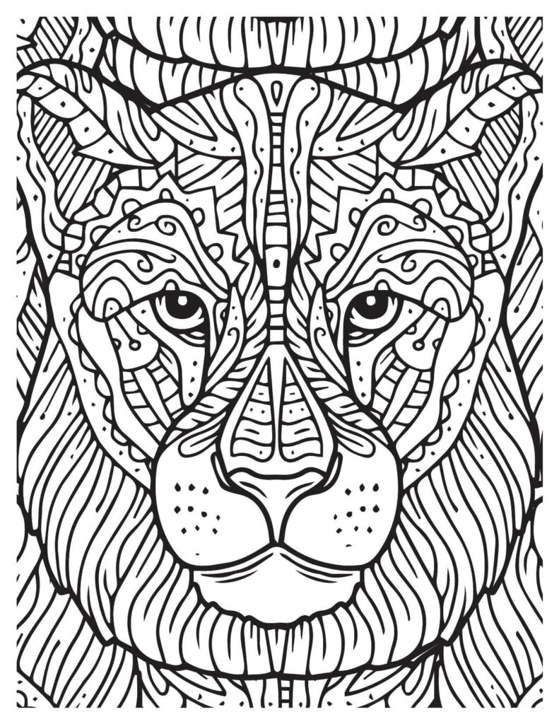 Outstanding Vector Design Jungle Animal Coloring Pages