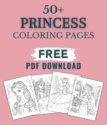 47 Enchanting Princess Coloring Pages For Kids & Adults